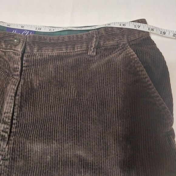 Hunt Club pants Womens 16 brown corduroy flat front high rise Preppy Academia - Picture 5 of 7